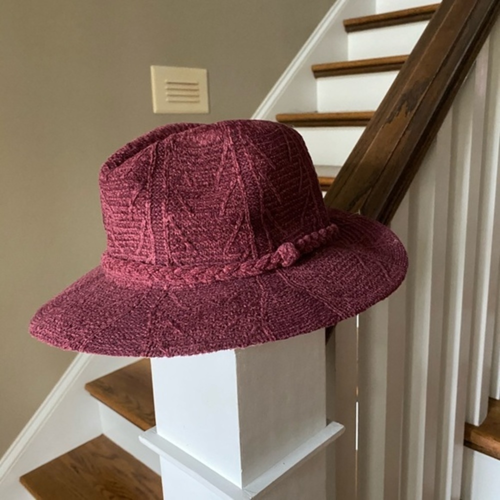 Anthropologie Chenille Trimmed Rancher  Hat - Picture 7 of 7